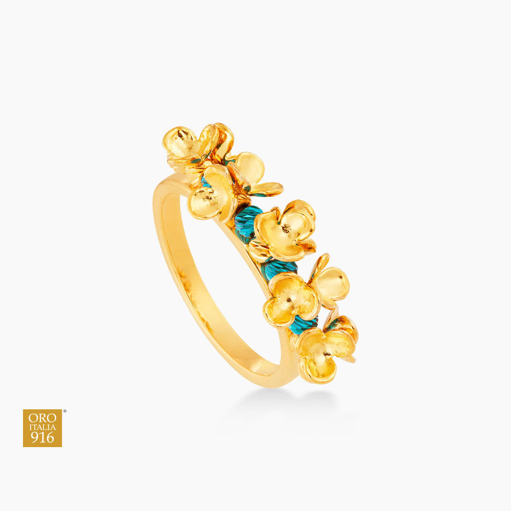 CLARA | Oro Italia 916 Yellow Gold GR51660823(BLU)-BI (22K Gold)