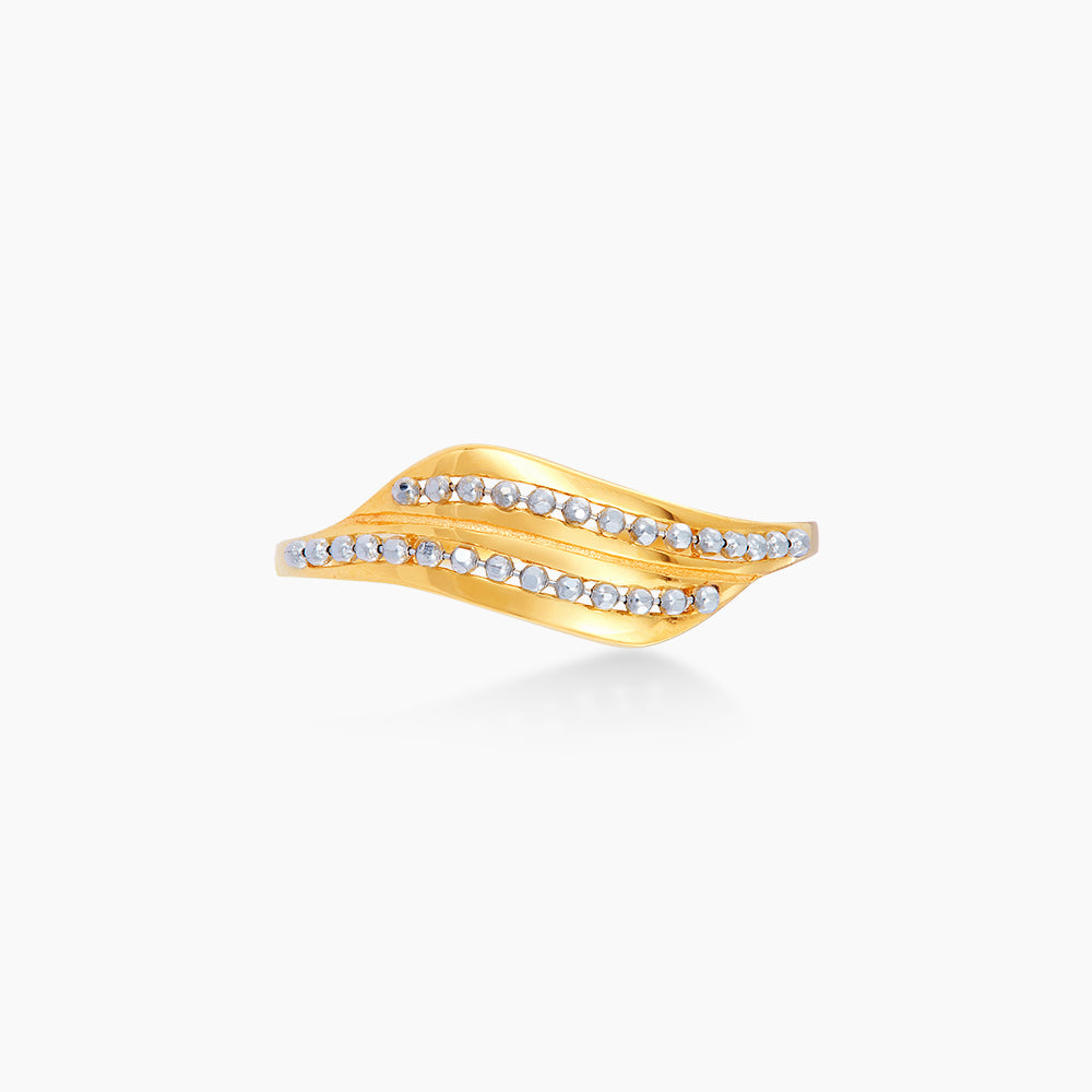 Oro Italia 916 Yellow and White Gold Ring GR51880923(YW)-BI (22K Gold)