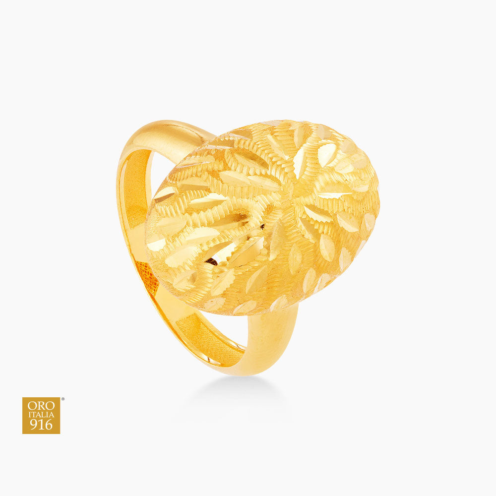 Oro Italia 916 Yellow Gold Ring GR52921023 (22K Gold)
