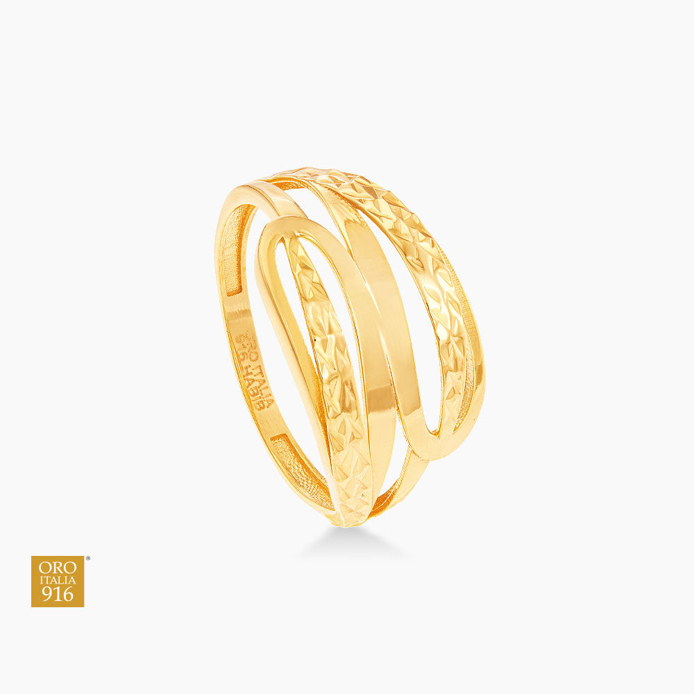 Oro Italia 916 Yellow Gold Ring GR53880124(22K Gold)