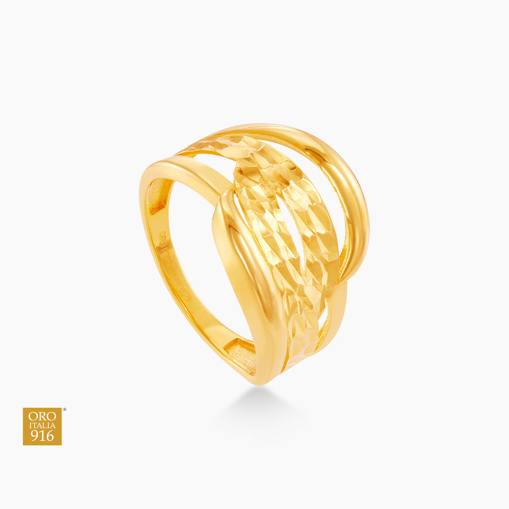 Oro Italia 916 Yellow Gold Ring GR53890124 (22K Gold)