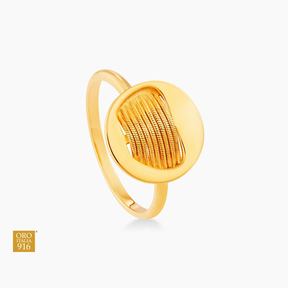 Oro Italia 916 Yellow Gold Ring GR54110224 (22K Gold)