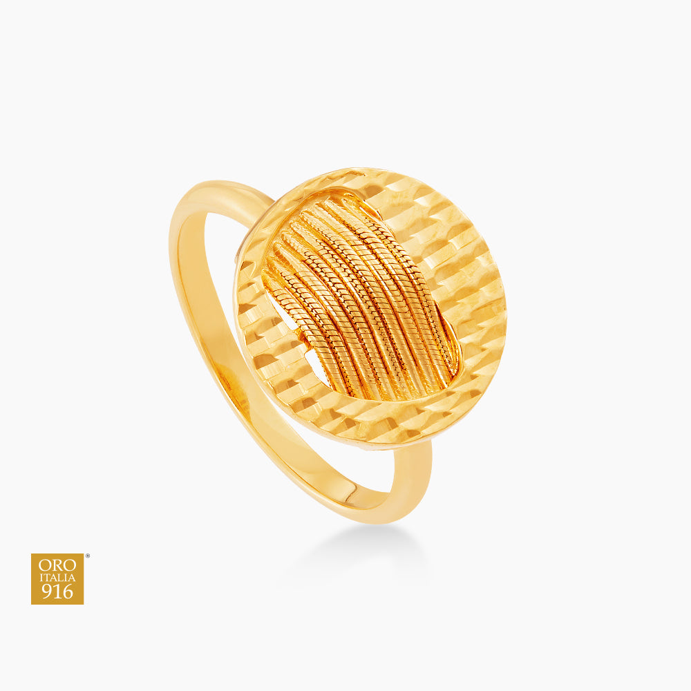 Oro Italia 916 Yellow Gold Ring GR54120224