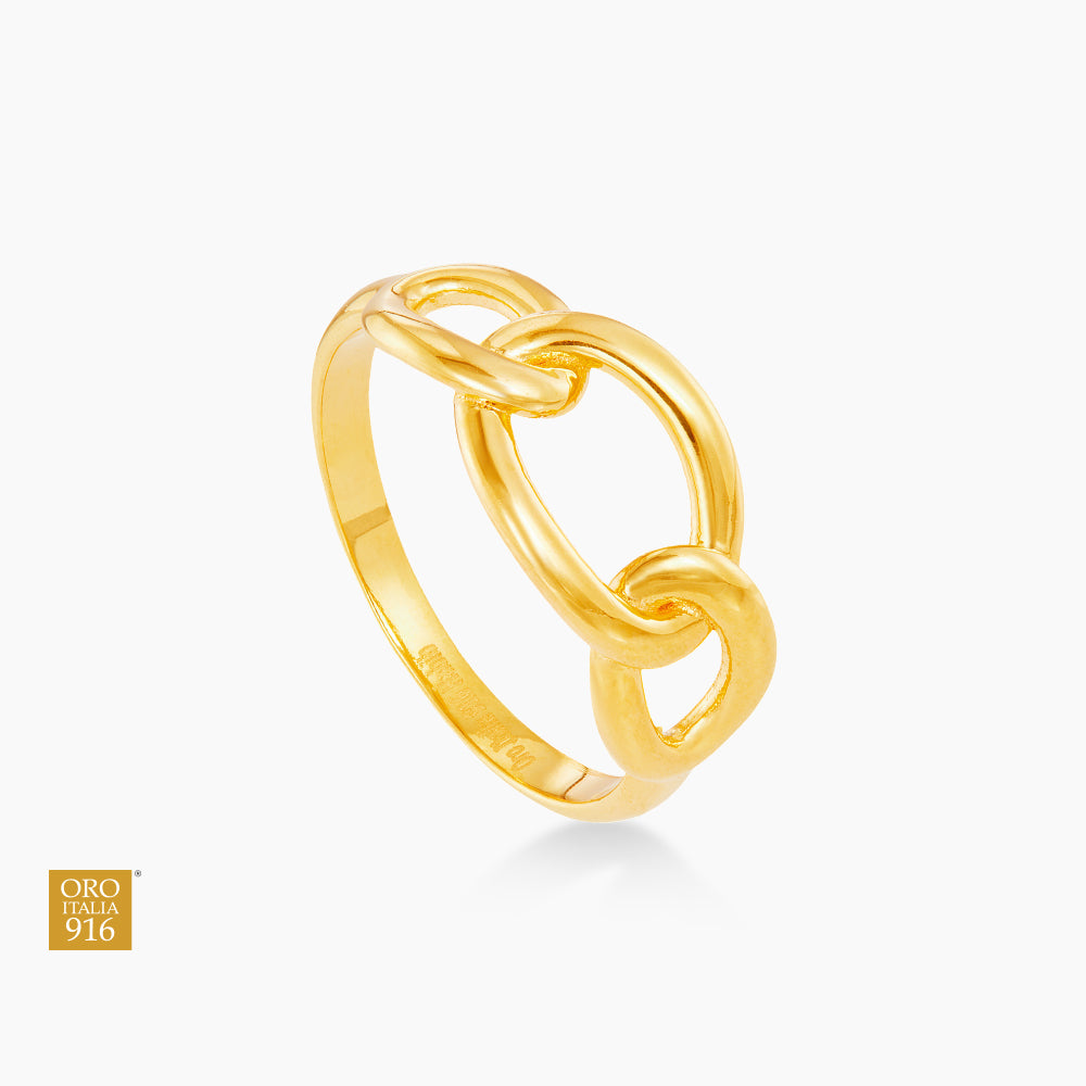 Oro Italia 916 Yellow Gold Ring GR54540524
