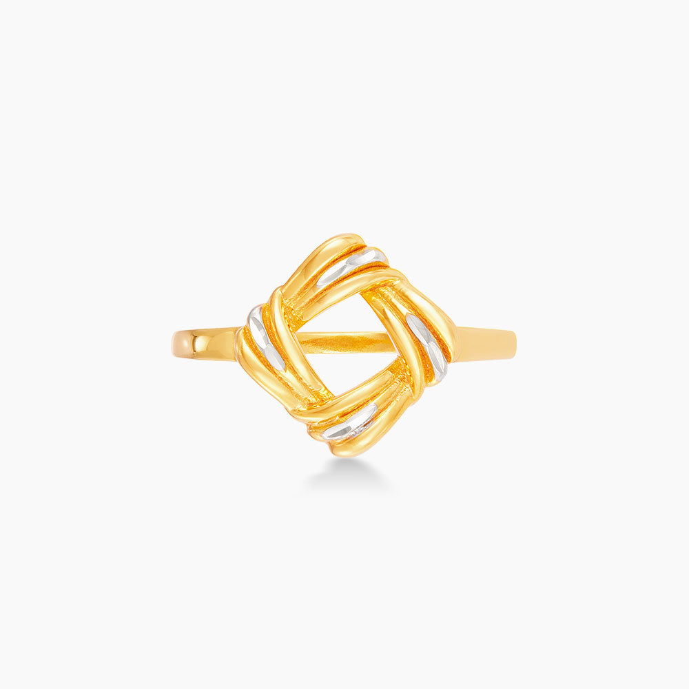 Oro Italia 916 Yellow and White Gold Ring GR56620924(YW)-BI (22K Gold)