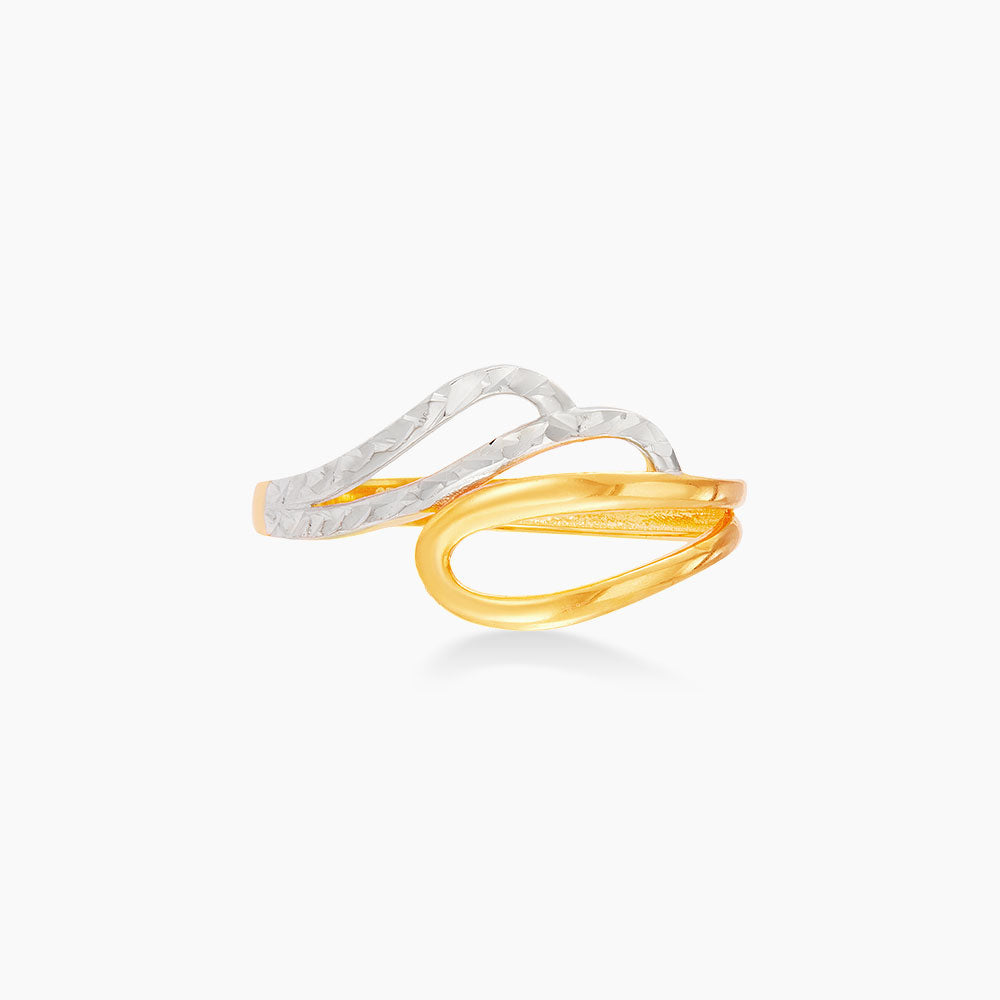 Oro Italia 916 Yellow and White Gold Ring GR57341024(YW)-BI (22K Gold)