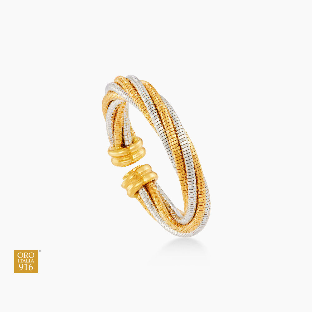 CAVO | Oro Italia 916 Yellow and White Gold Ring GR57440325(7YW)-BI (22K Gold)