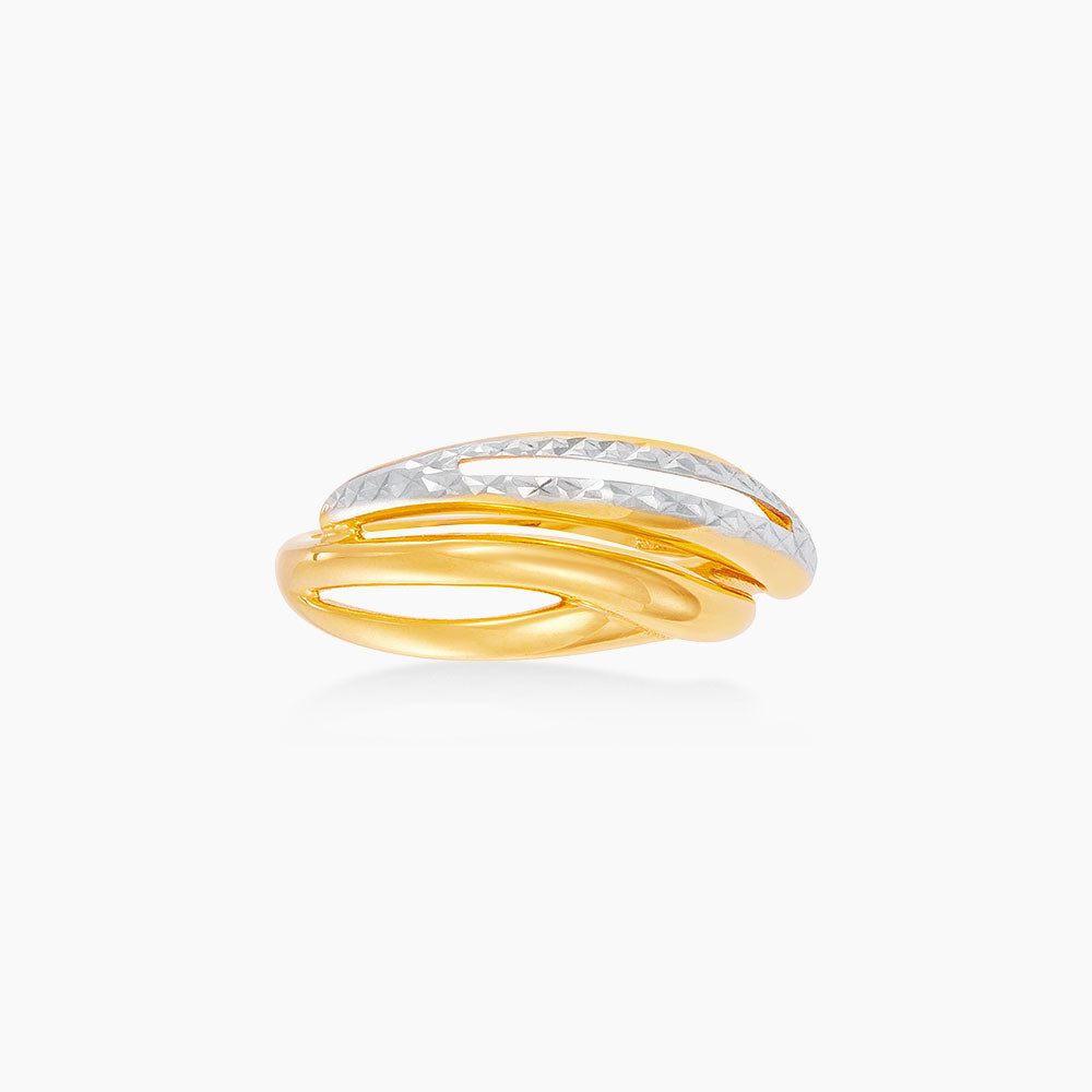 Oro Italia 916 Yellow and White Gold Ring GR57571124(YW)-BI (22K Gold)