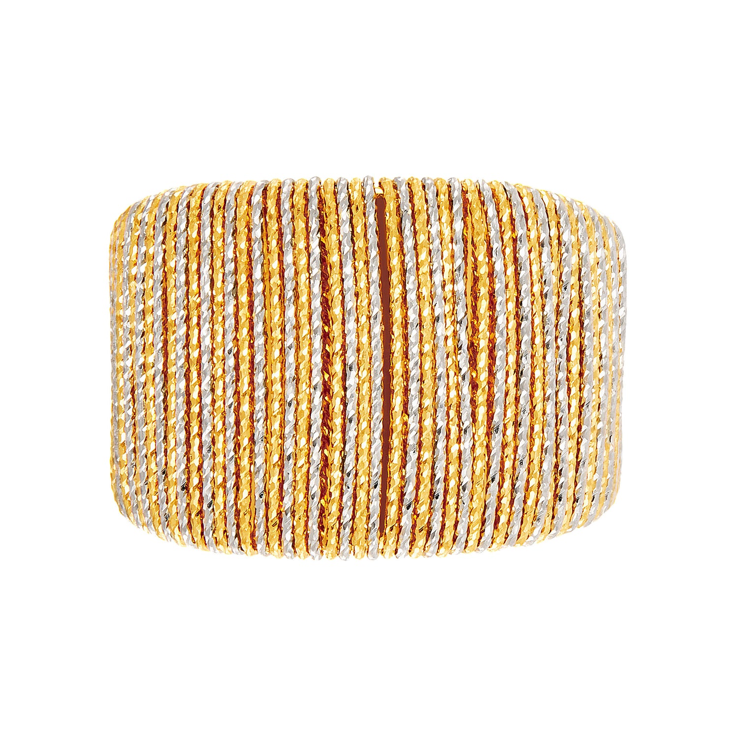 SICILIA | Oro Italia 916 Yellow and White Gold Ring GR57731224(YW)-BI (22K Gold)