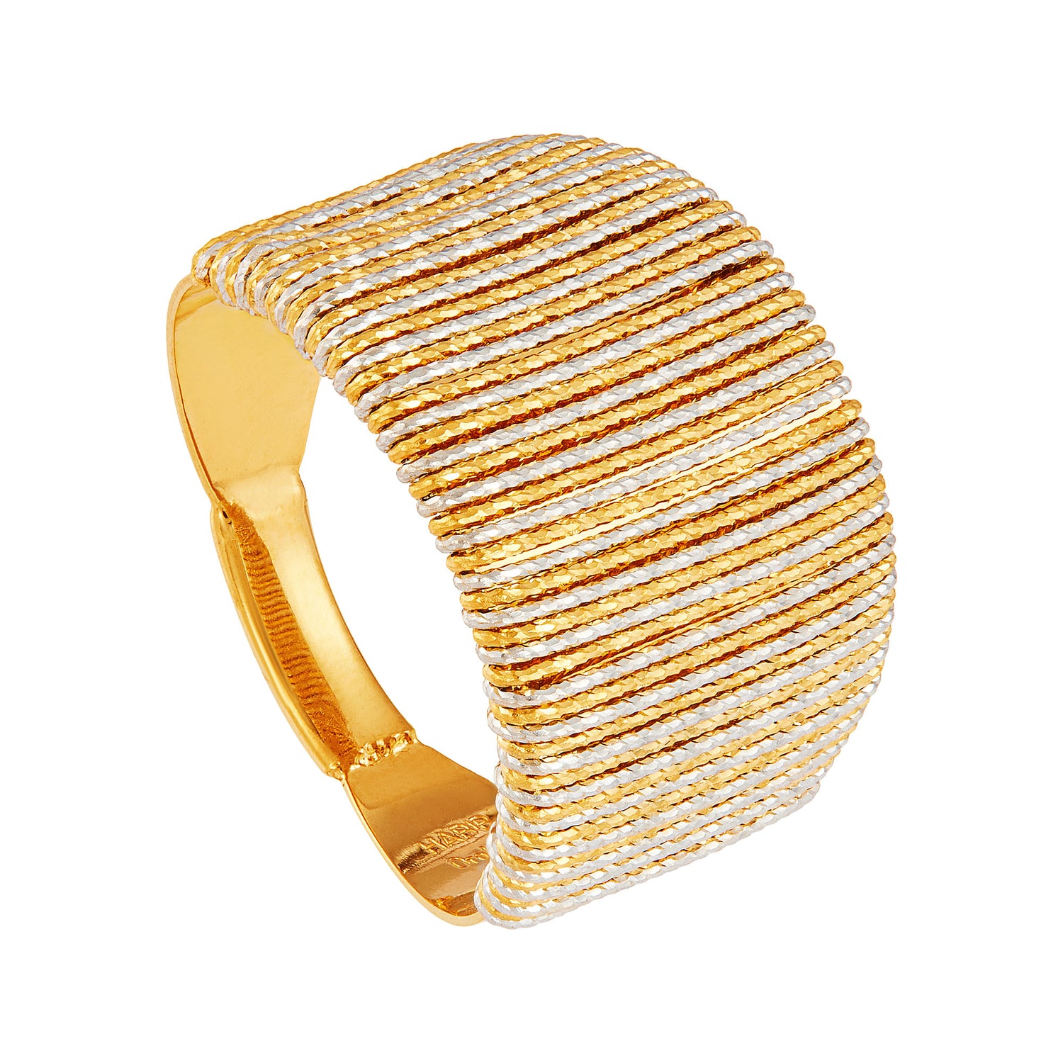 SICILIA | Oro Italia 916 Yellow and White Gold Ring GR57731224(YW)-BI (22K Gold)
