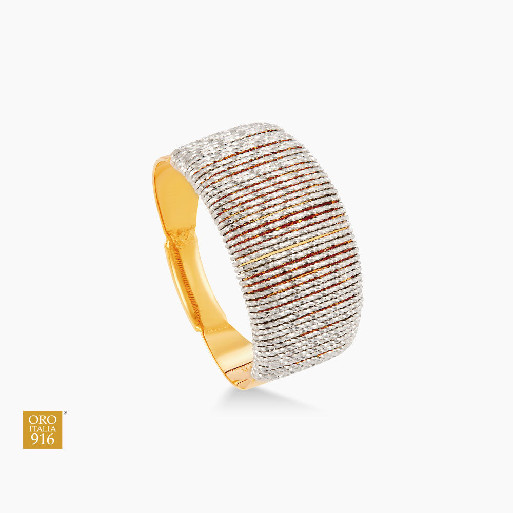 SICILIA | Oro Italia 916 Yellow and White Gold Ring GR57751224(YW)-BI (22K Gold)