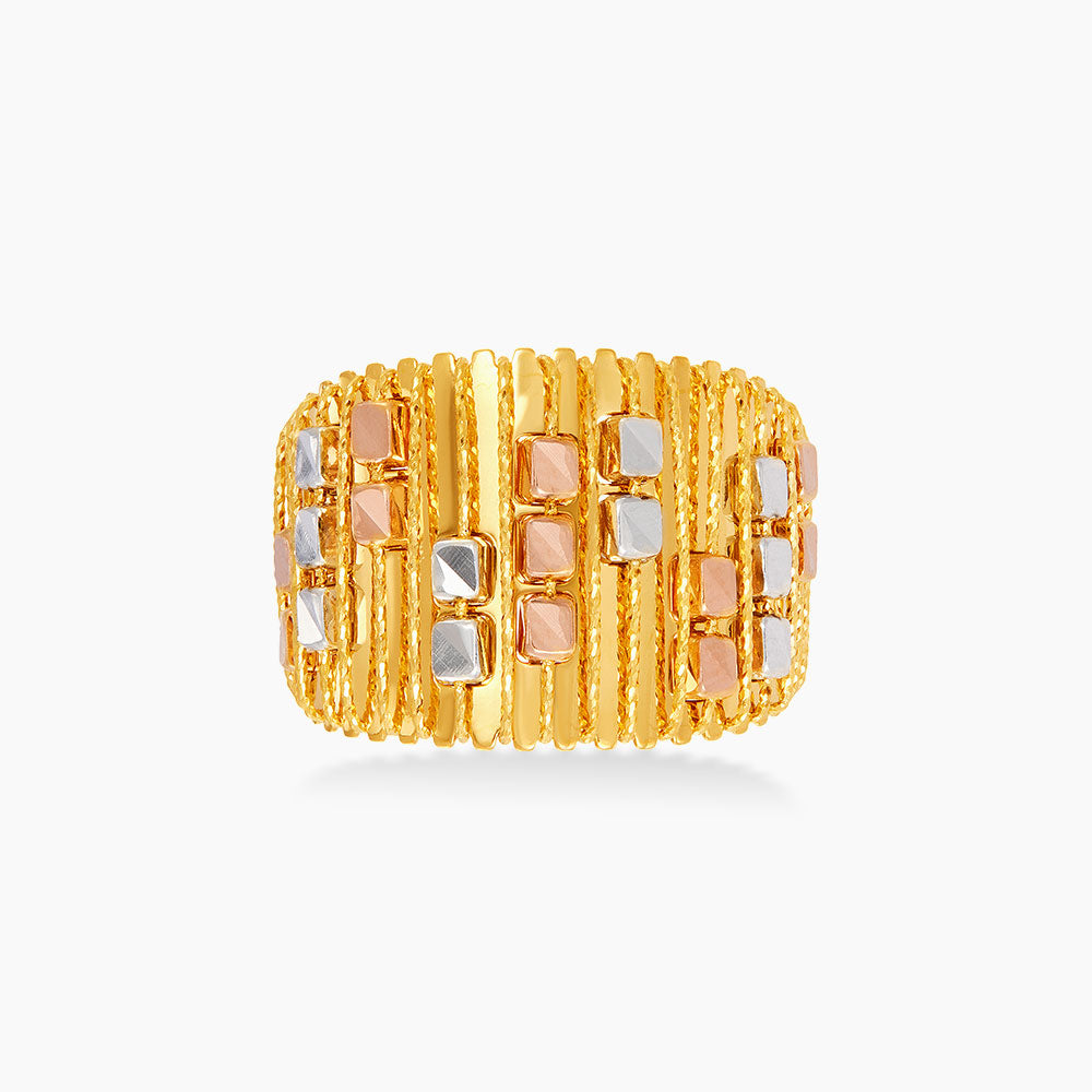 SICILIA | Oro Italia 916 Yellow, White and Rose Gold Ring GR57821224-TI (22K Gold)