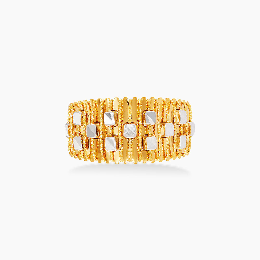 SICILIA | Oro Italia 916 Yellow and White Gold Ring GR57831224(YW)-BI (22K Gold)