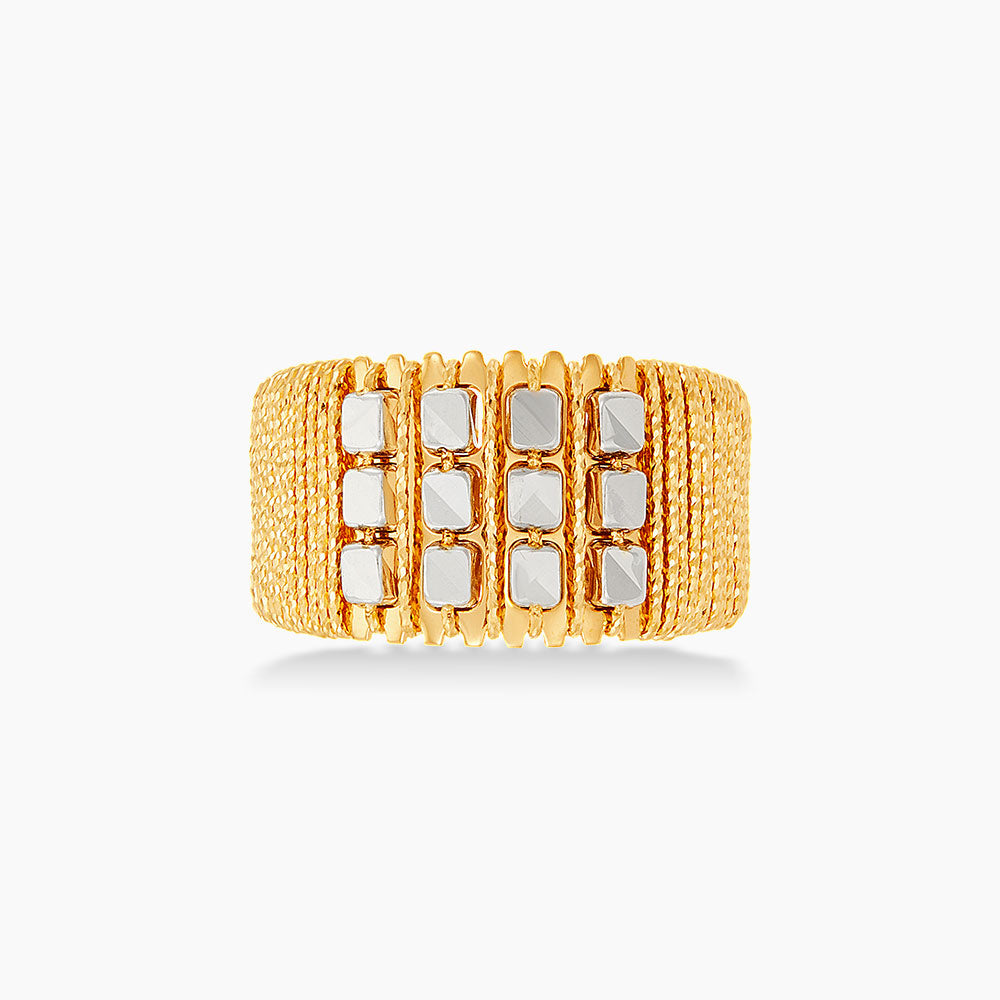 SICILIA | Oro Italia 916 Yellow and White Gold Ring GR57861224(YW)-BI (22K Gold)