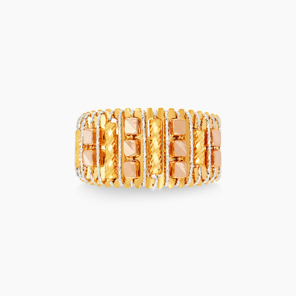 SICILIA | Oro Italia 916 Yellow, White and Rose Gold Ring GR57871224-TI (22K Gold)