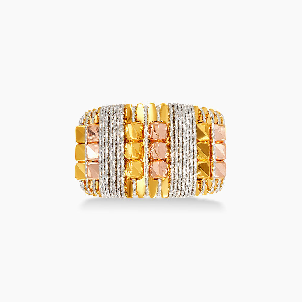 SICILIA | Oro Italia 916 Yellow, White & Rose Gold Ring GR57891224-TI (22K Gold)
