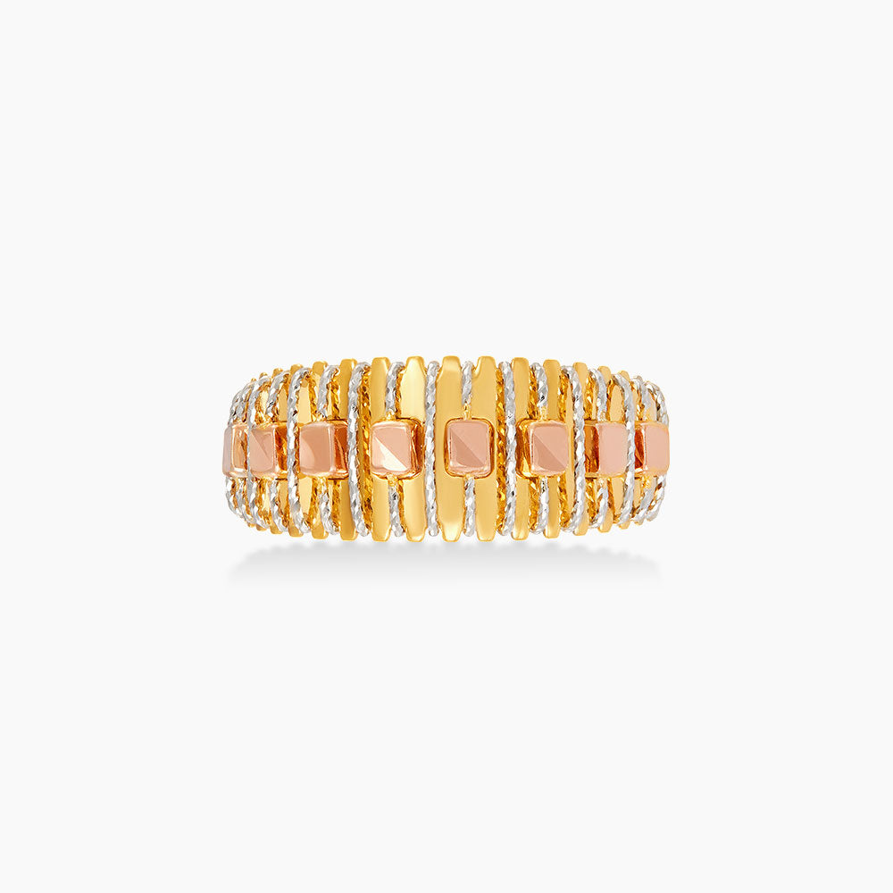 SICILIA | Oro Italia 916 Yellow, White and Rose Gold Ring GR57901224-TI (22K Gold)