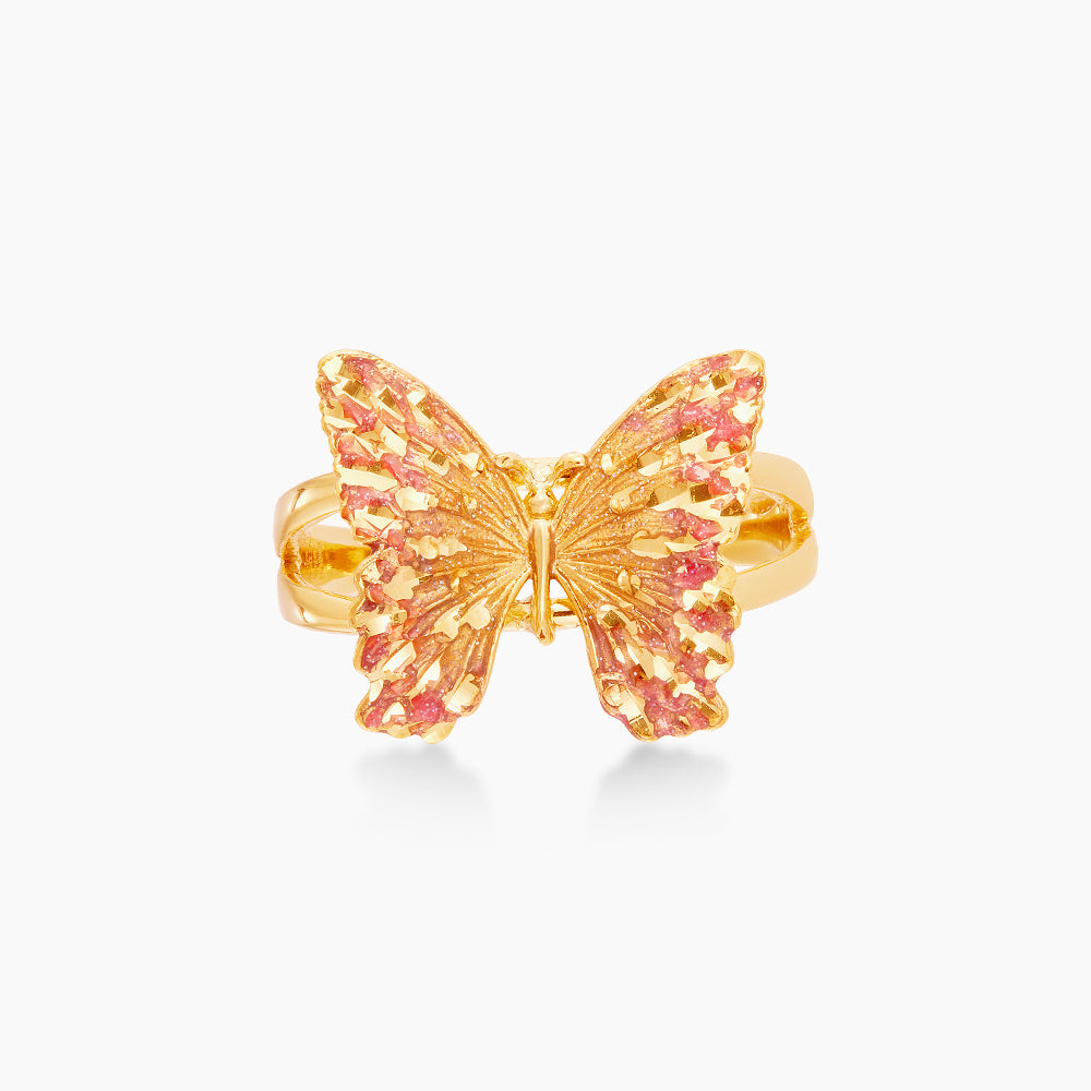Oro Italia 916 Yellow Gold Ring GR57930525(PINK) (22K Gold)