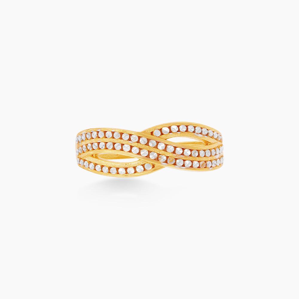 Oro Italia 916 Yellow and White Gold Ring GR57951224(YW)-BI (22K Gold)
