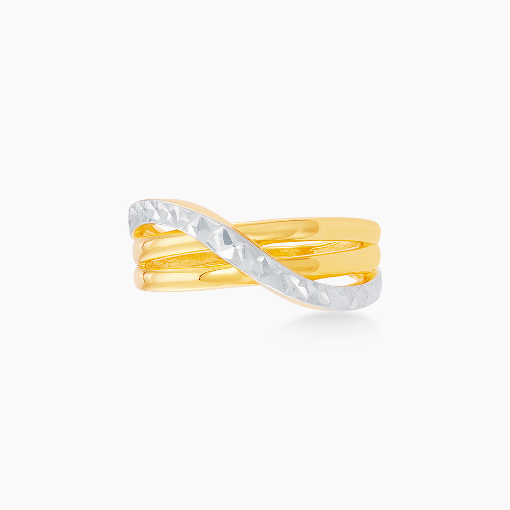 Oro Italia 916 Yellow and White Gold Ring GR57961224(YW)-BI (22K Gold)