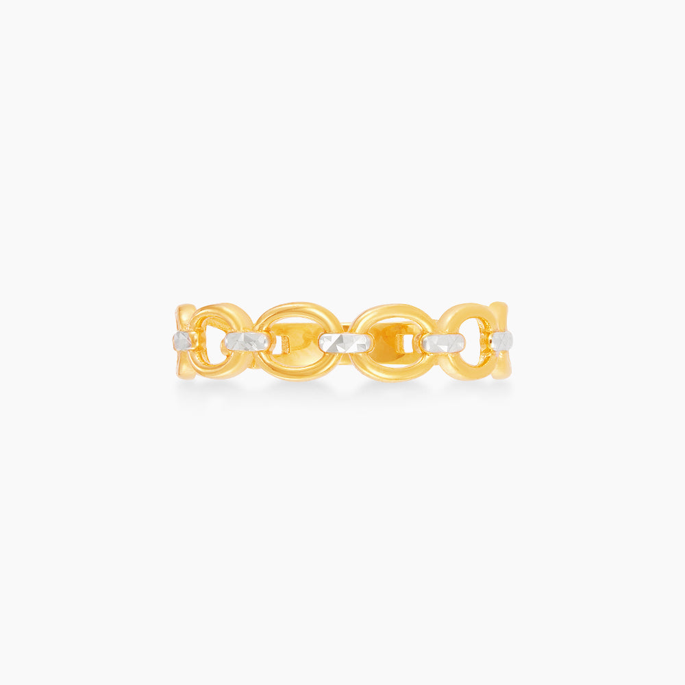 Oro Italia 916 Yellow and White Gold Ring GR57971224(YW)-BI (22K Gold)