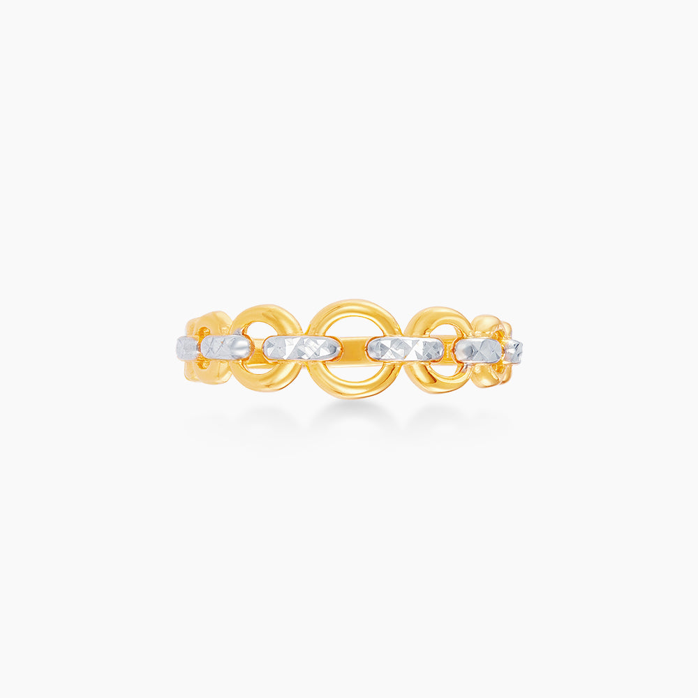 Oro Italia 916 Yellow and White Gold Ring GR57991224(YW)-BI (22K Gold)