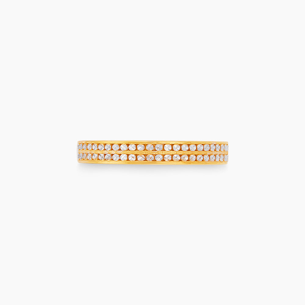 Oro Italia 916 Yellow and White Gold Ring GR58150125(YW)-BI (22K Gold)