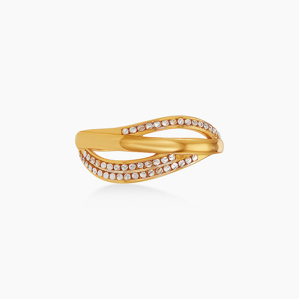Oro Italia 916 Yellow and White Gold Ring GR58160125(YW)-BI (22K Gold)