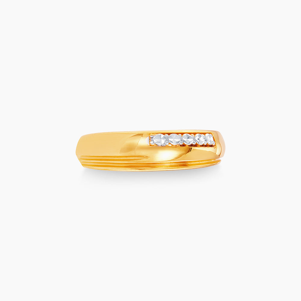 Oro Italia 916 Yellow and White Gold Ring GR58280225(YW)-BI (22K Gold)