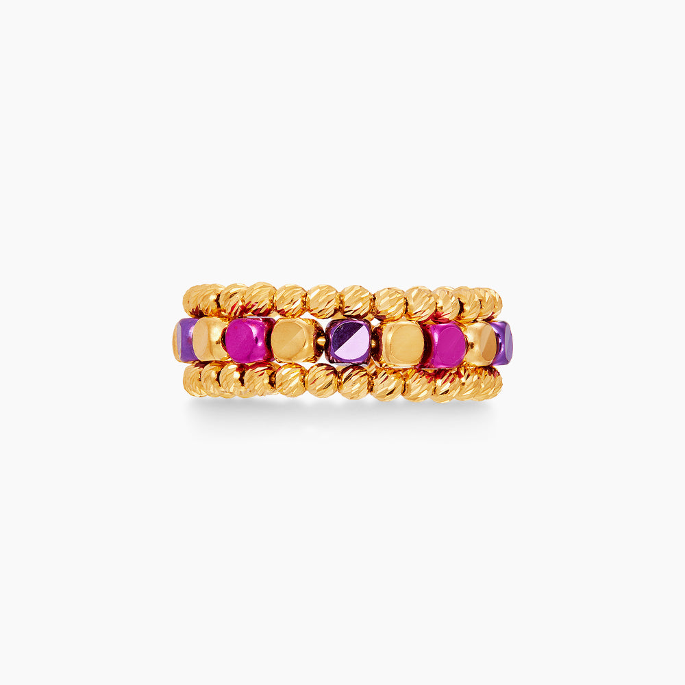 CLARA | Oro Italia 916 Yellow Gold Ring GR58520425(FP)-TI (22K Gold)