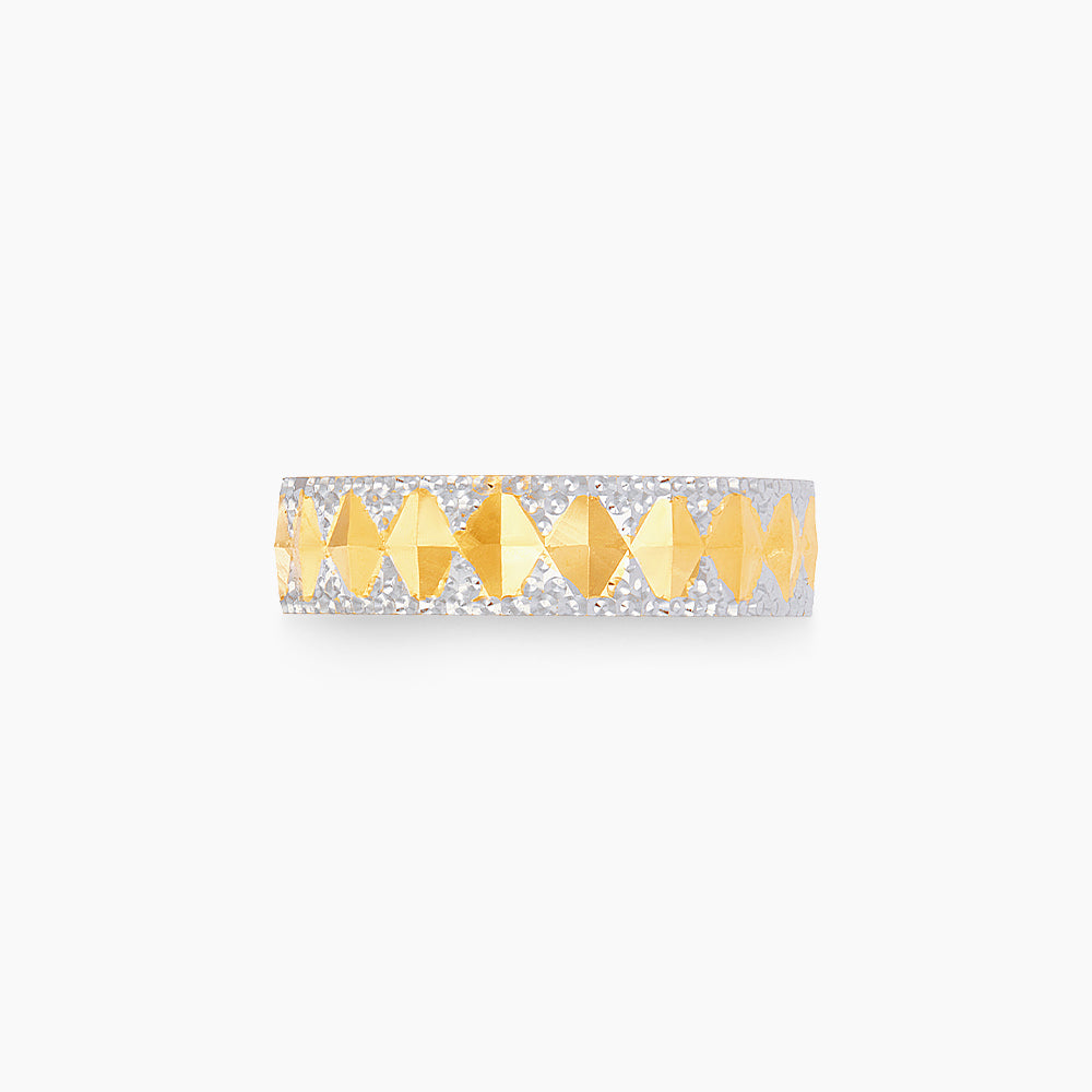 Oro Italia 916 Yellow and White Gold Ring GR59030425(YW)-BI (22K Gold)