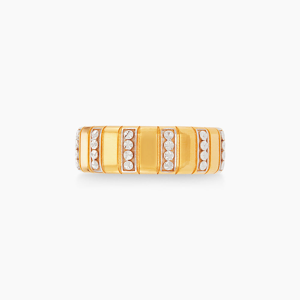 Oro Italia 916 Yellow and White Gold Ring GR60240825(YW)-BI (22K Gold)