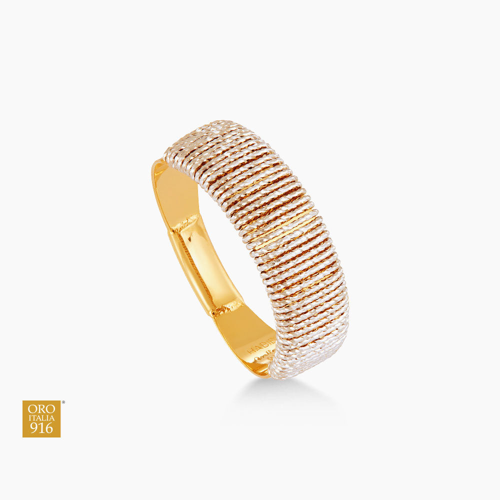 SICILIA | Oro Italia 916 Yellow and White Gold Ring GR60581025(WY)-BI (22K Gold)