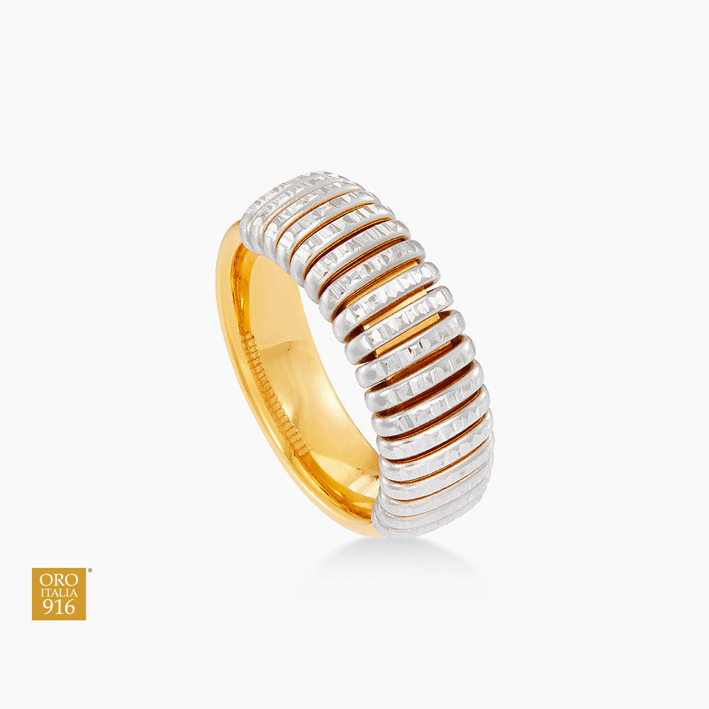 MILLI | Oro Italia 916 Yellow and White Gold Ring GR60741025(22YW)-BI (22K Gold)