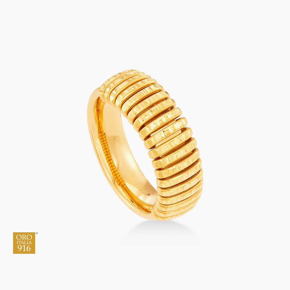 MILLI | Oro Italia 916 Yellow Gold Ring GR60741025(22Y) (22K Gold)