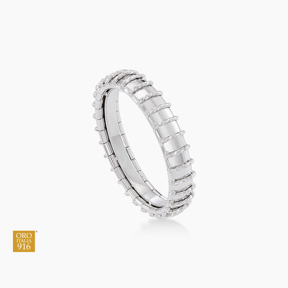 Oro Italia 916 White Gold Ring GR61221125(W) (22K Gold)