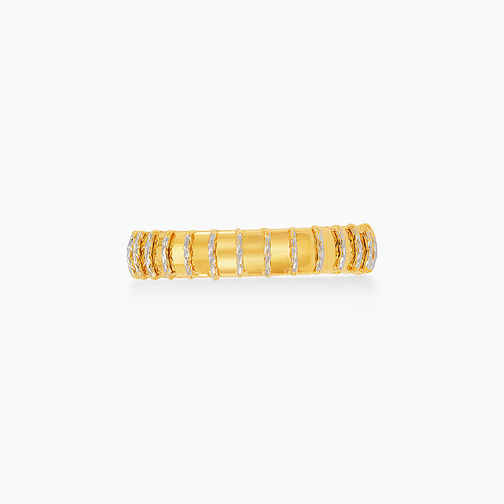 Oro Italia 916 Yellow and White Gold Ring GR61221125(YW)-BI (22K Gold)
