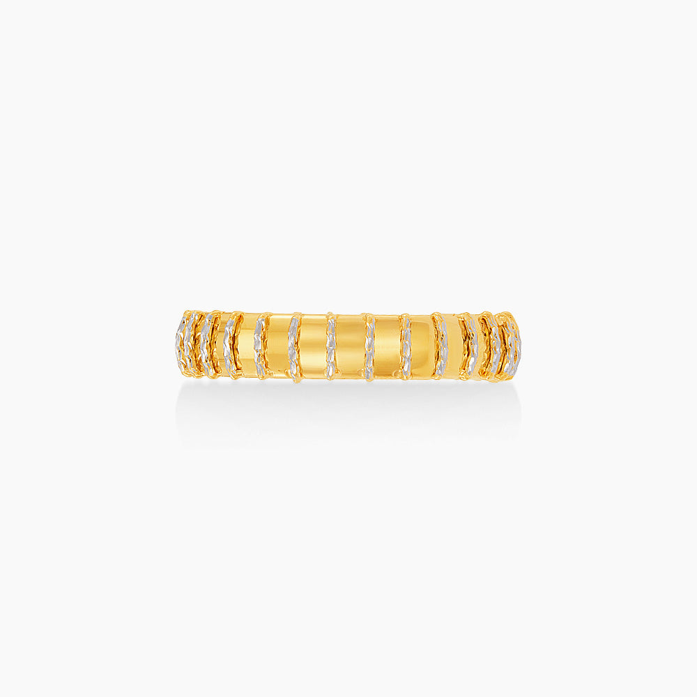 Oro Italia 916 Yellow and White Gold Ring GR61221125(YW)-BI (22K Gold)