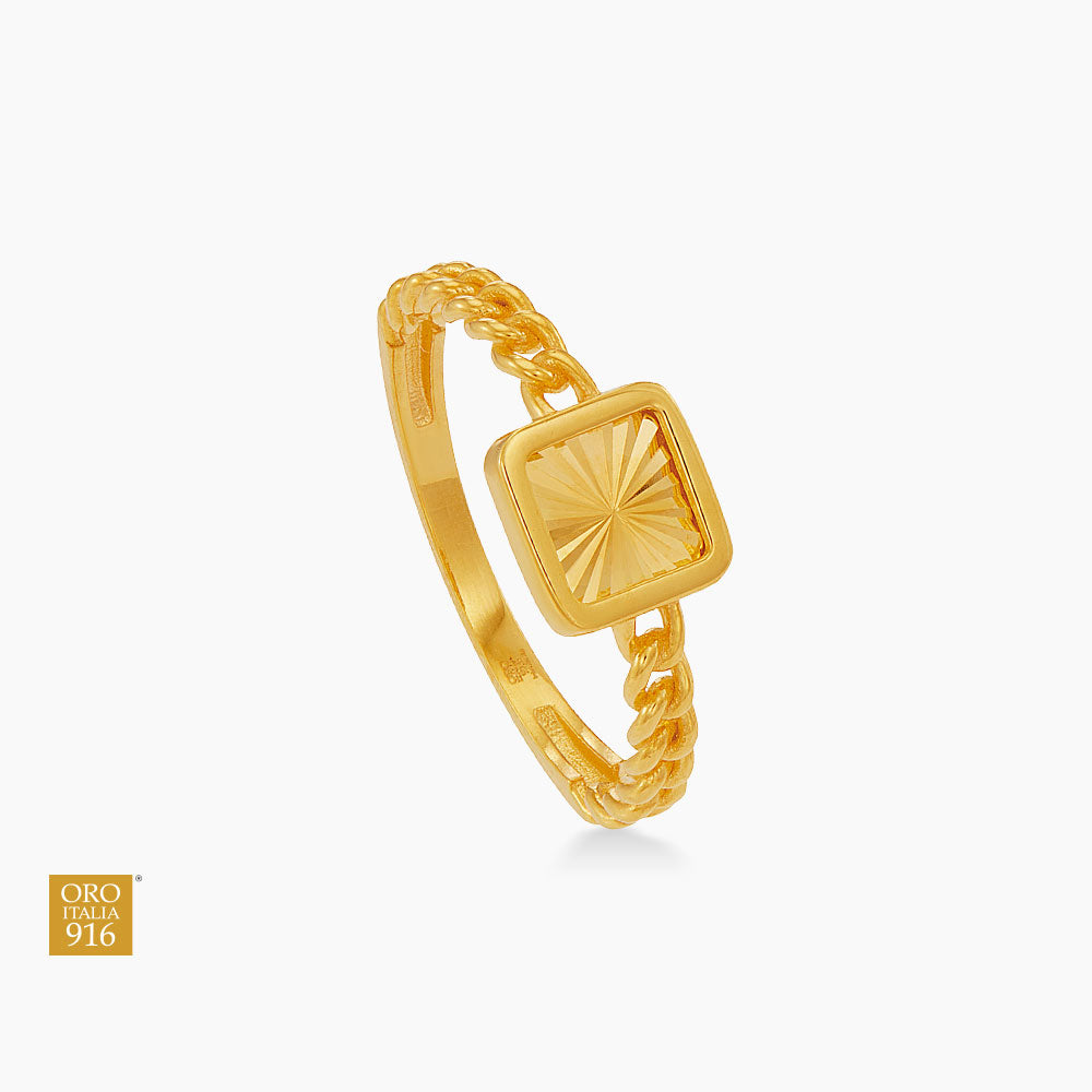 Oro Italia 916 Yellow Gold Ring GR61411225 (22K Gold)