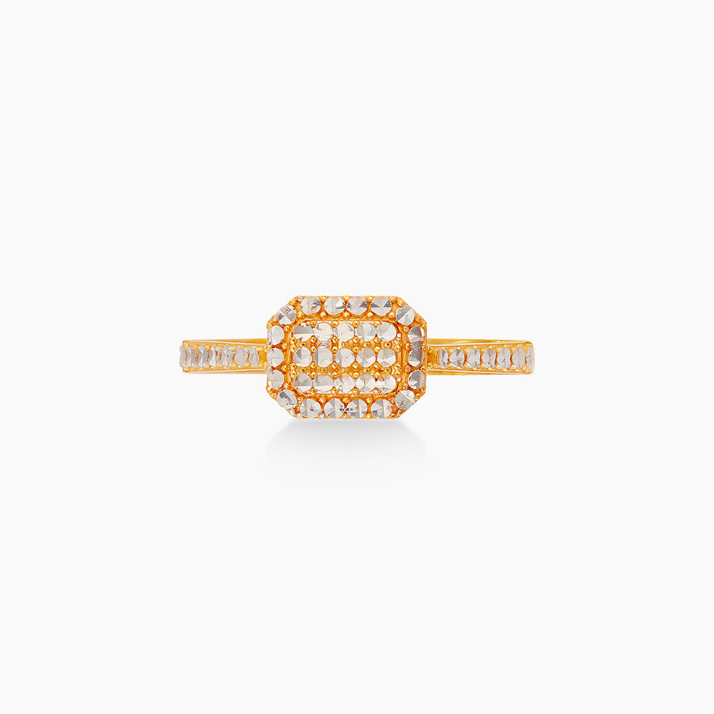 Oro Italia 916 Yellow and White Gold Ring GR61591225(YW)-BI (22K Gold)