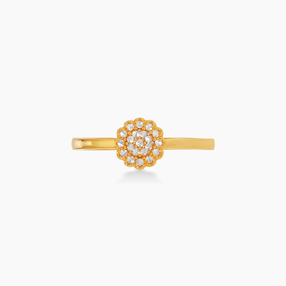 Oro Italia 916 Yellow and White Gold Ring GR61631225(YW)-BI (22K Gold)