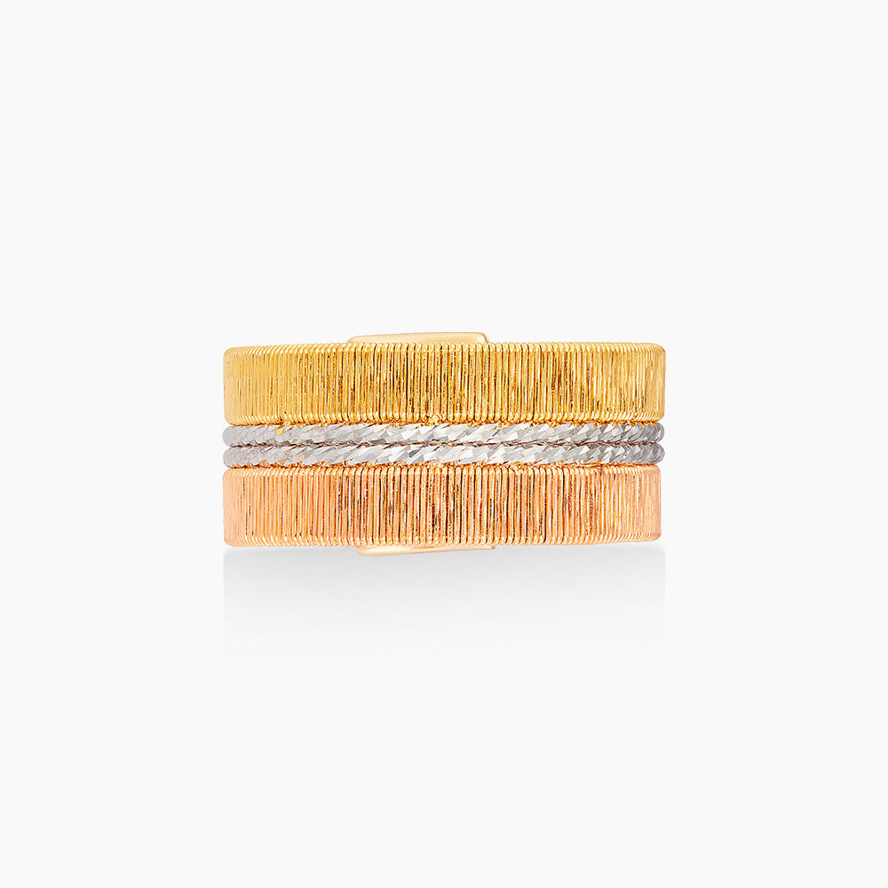 SICILIA | Oro Italia 916 Yellow, White and Rose Gold Ring GR61880326-TI (22K Gold)