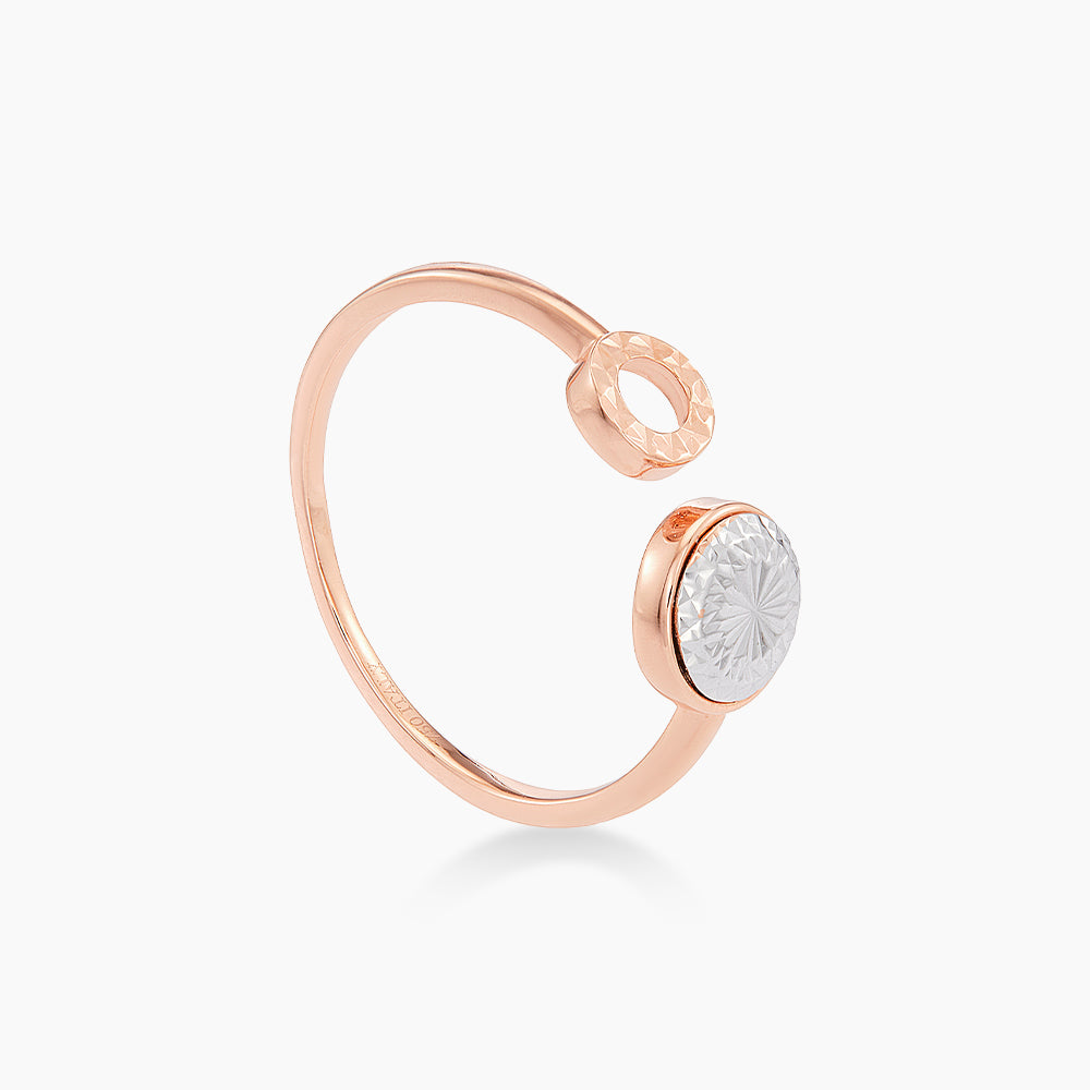750/18K Rose and White Gold Ring GRT546E