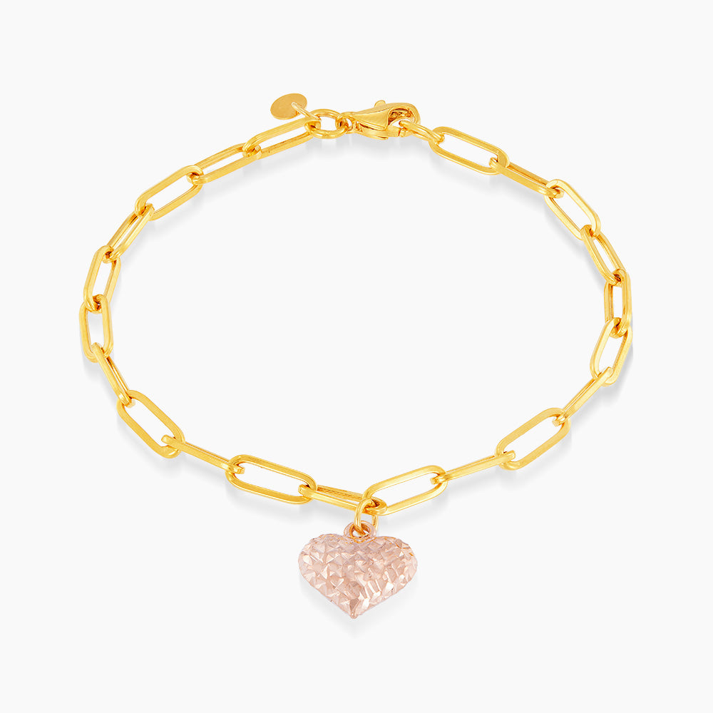 Oro Italia 916 Yellow and Rose Gold Bracelet GW38860322(YR)-BI (22K Gold)