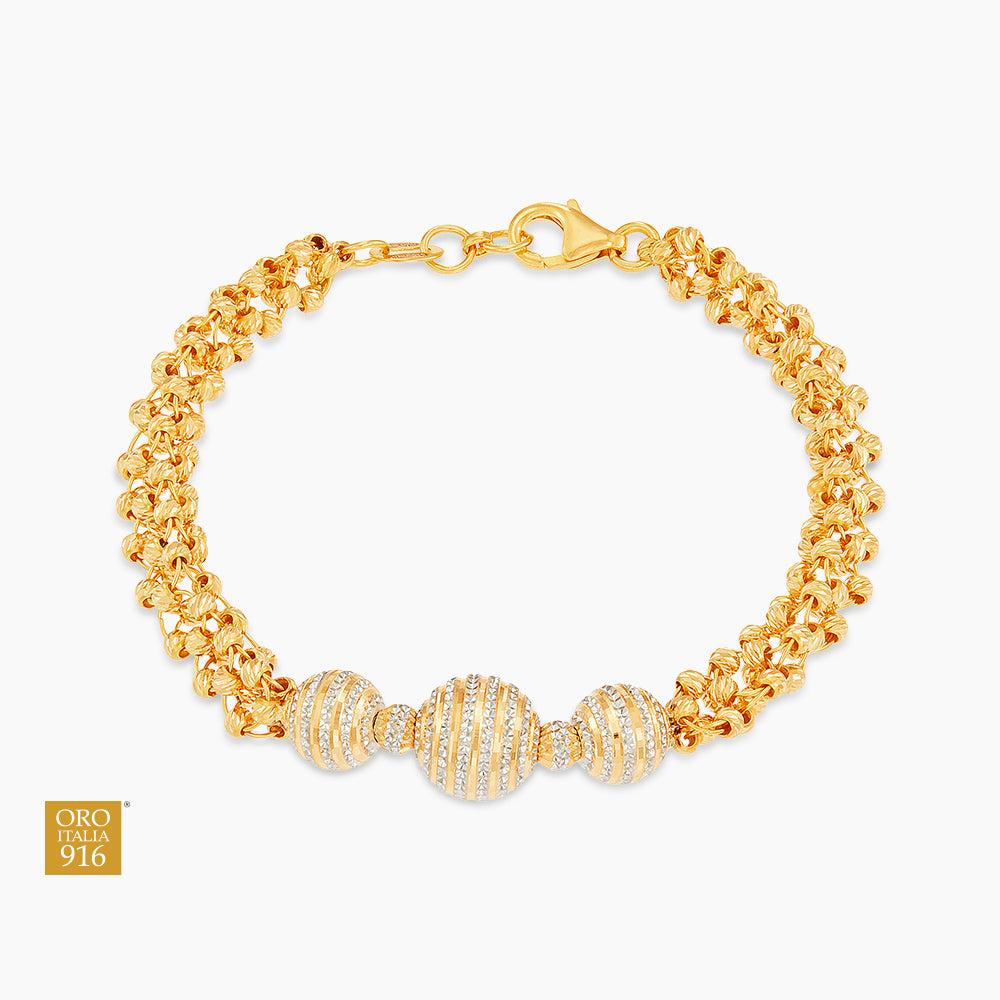 Oro Italia 916 Yellow and White Gold Bracelet GW48440224(WY)-BI
