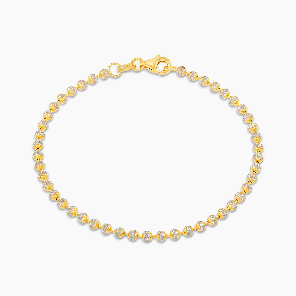 BEADS PLANET | Oro Italia 916 Yellow and White Gold Bracelet GW49830524(300YW)-BI (22K Gold)