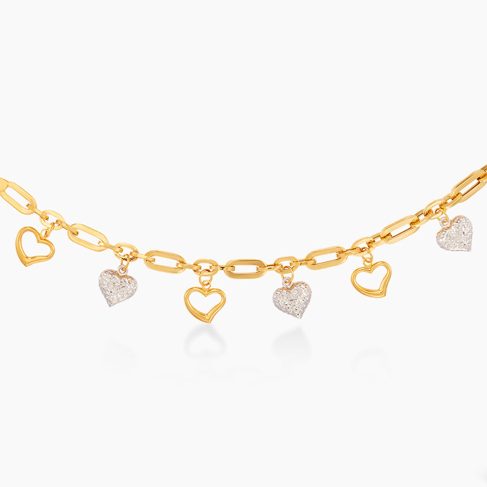 AMORE | Oro Italia 916 Yellow and White Gold Bracelet GW50080424(YW)-BI (22K Gold)