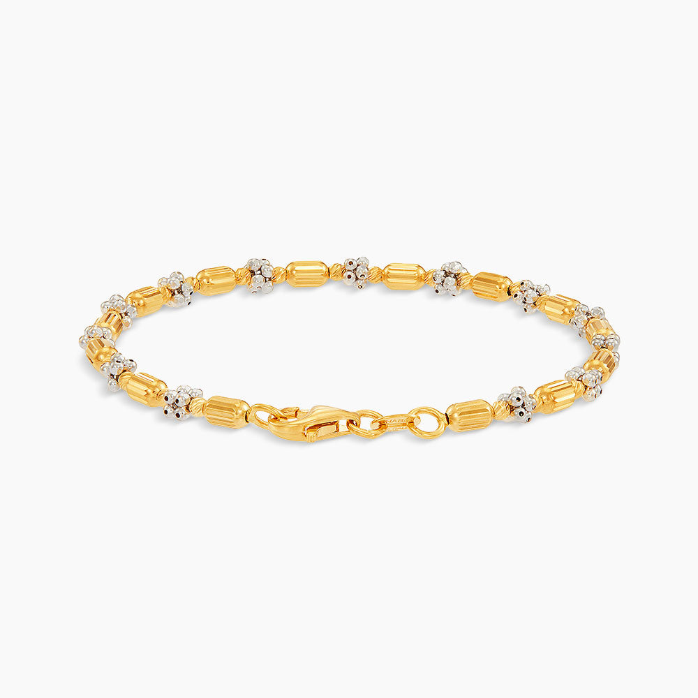 Oro Italia 916 Yellow and White Gold Bracelet GW51860724(YW)-BI (22K Gold)