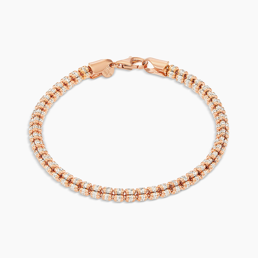 GRANITA | Oro Italia 916 Rose and White Gold Bracelet GW51991024(5RW)-BI (22K Gold)