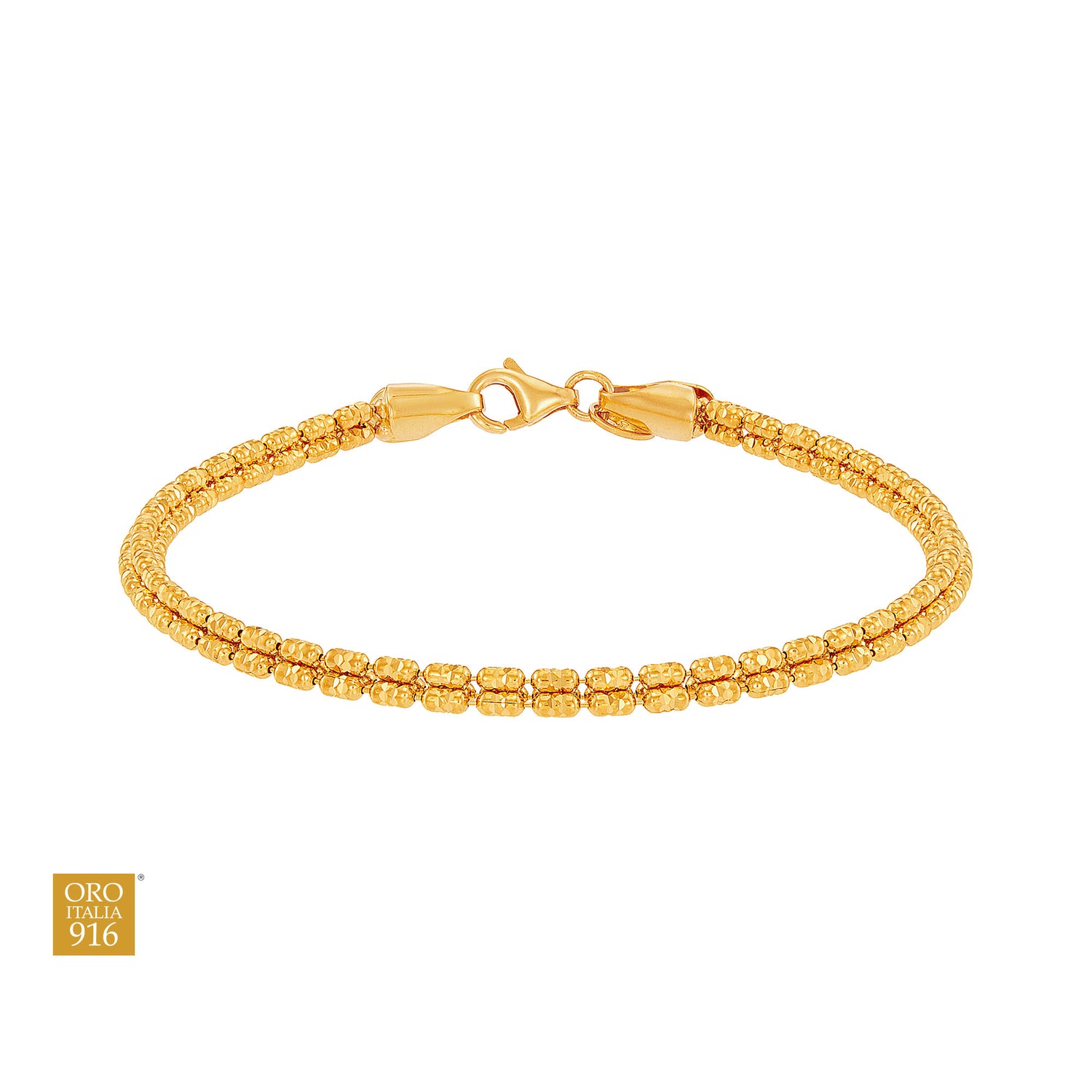 Oro Italia 916 Yellow Gold Bracelet GW51991125(3Y) (22K Gold)